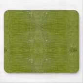Lime Green Alligator Texture Print Muismat (Voorkant)