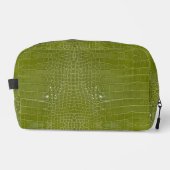 Lime Green Alligator Texture Print Toilettasje (Voorkant)