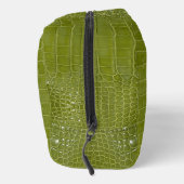 Lime Green Alligator Texture Print Toilettasje (Rechts)