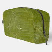 Lime Green Alligator Texture Print Toilettasje (Rechterhoek)