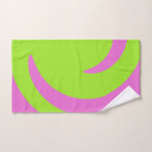 Lime Green and Pink Abstract Art Towel Set Bad Handdoek (Handdoek)