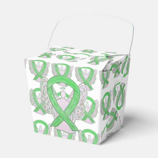 Lime Green Angel Awareness Ribbon Gift Favor Boxes Bedankdoosjes (Voorkant Zijde)
