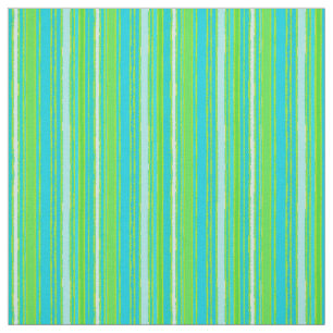 Lime Green Aqua Turquoise Blue Stripes Pattern Stof