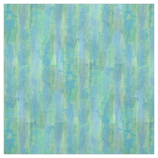 Lime Green Aqua Turquoise Blue Waterverf Pattern Stof (Swatch)