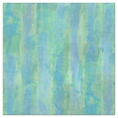 Lime Green Aqua Turquoise Blue Waterverf Pattern Stof (Close Up)