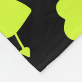 Lime Green Arrowed Heart Fleece Deken (Hoek)