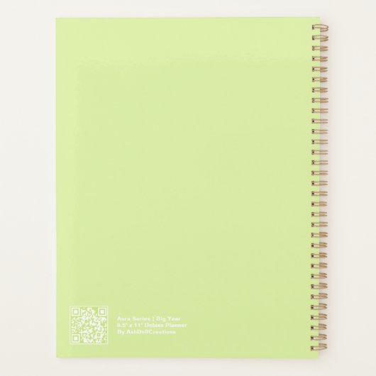 Lime Green Aura Big Year Planner (Achterkant)