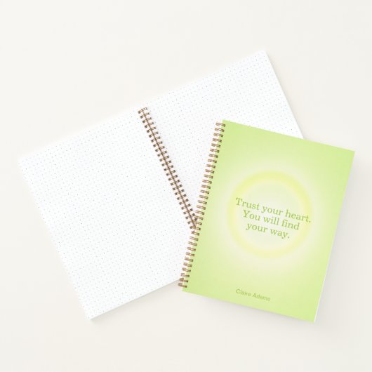 Lime Green Aura Message Notebook Notitieboek (Binnen)