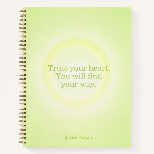 Lime Green Aura Message Notebook Notitieboek (Voorkant)