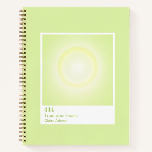 Lime Green Aura Swatch Angel Number Notebook Notitieboek (Voorkant)