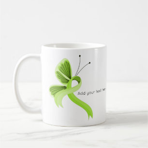 Lime Green Awareness Lint Vlinder Koffie Mok