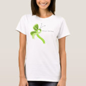 Lime Green Awareness Lint Vlinder T-shirt (Voorkant)