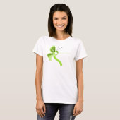 Lime Green Awareness Lint Vlinder T-shirt (Voorkant volledig)
