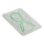 Lime Green Awareness Ribbon Angel Art Magnets Magneet (Rechterzijde)