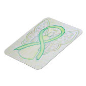 Lime Green Awareness Ribbon Angel Art Magnets Magneet (Linkerzijde)