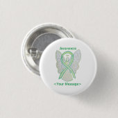 Lime Green Awareness Ribbon Angel Custom Pin Ronde Button 3,2 Cm (Voorkant /achterkant)