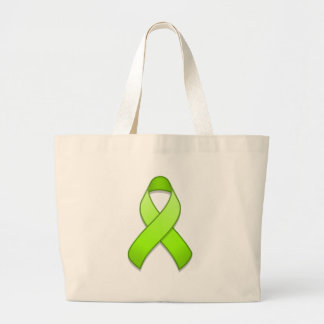 Lime Green Awareness Ribbon Bag Grote Tote Bag
