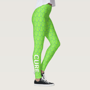 Lime Green Awareness Ribbon Custom Art-Leggings Leggings