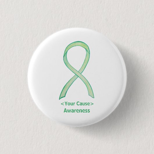 Lime Green Awareness Ribbon Custom Buttonnen Ronde Button 3,2 Cm (Voorkant)