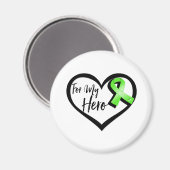Lime Green Awareness Ribbon for My Hero Magneet (Voorkant / Achterkant)