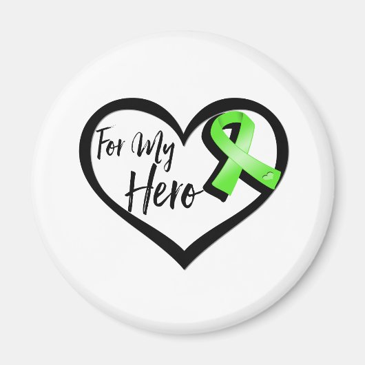 Lime Green Awareness Ribbon for My Hero Magneet (Voorkant)