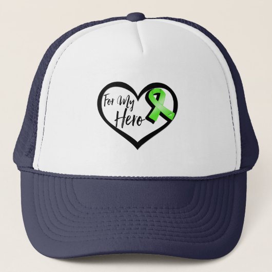 Lime Green Awareness Ribbon for My Hero Trucker Pet (Voorkant)