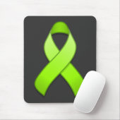 Lime Green Awareness Ribbon Mousepad Muismat (Met muis)