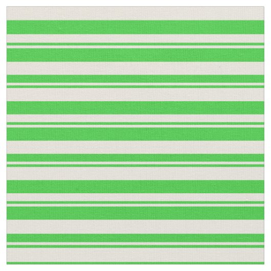 Lime Green & Beige Stripes Pattern Stof (Close Up)