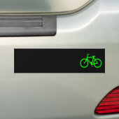 Lime Green Bike Bumpersticker (Op auto)