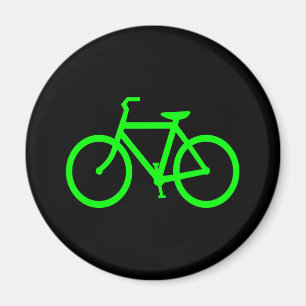 Lime Green Bike Magneet
