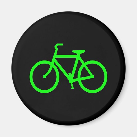 Lime Green Bike Magneet (Voorkant)