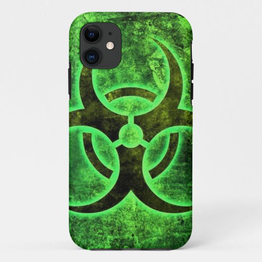 Lime Green Bio-Hazard speciaal ontwerp Case-Mate iPhone Case (Achterkant)
