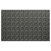 Lime Green Black Lacrosse Sticks & Hearts Pattern Stof (Fat Quarter)
