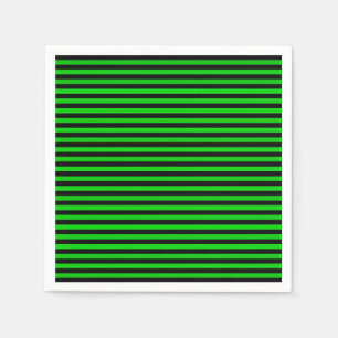 Lime Green Black Stripes Naadloos Patroon Servet