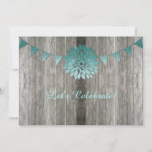 Lime Green Blauwgroen Petals Barn Wood Graduation  Kaart (Achterkant)