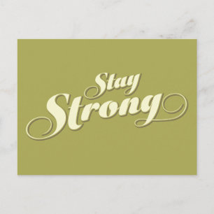 Lime Green Blijf sterk Aanmoedigend Quote Briefkaa Briefkaart