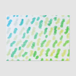 Lime Green Blue Swirls Abstracte Waterverf Tissuepapier