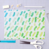 Lime Green Blue Swirls Abstracte Waterverf Tissuepapier (Craft)