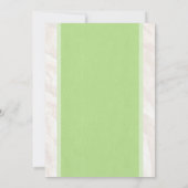 Lime Green  Bow & Linen Wedding Invitations Kaart (Achterkant)