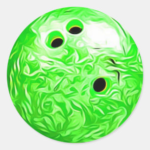 Lime Green Bowling Ball Stickers