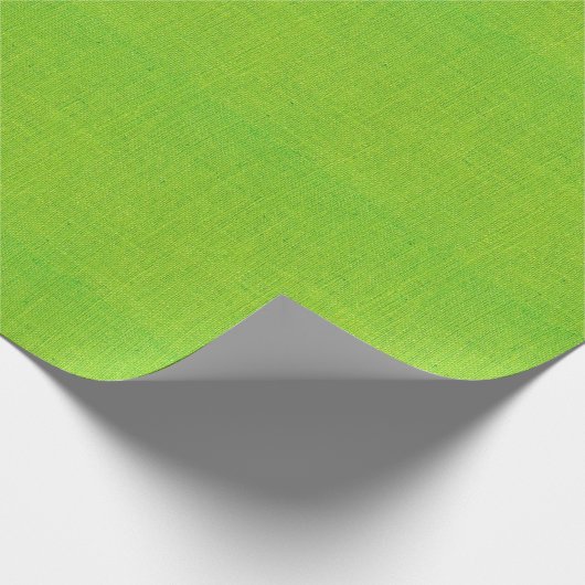 Lime Green Burlap Texture Cadeaupapier (Hoek)