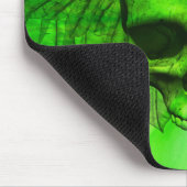 Lime Green Burst Winged Skull Muismat (Hoek)