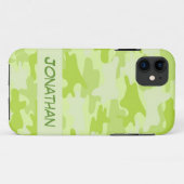 Lime Green Camo Camouflage Name Persoonlijk Case-Mate iPhone Case (Achterkant (horizontaal))
