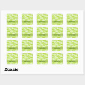 Lime Green Camo Camouflage Name Persoonlijk Vierkante Sticker (Vel)
