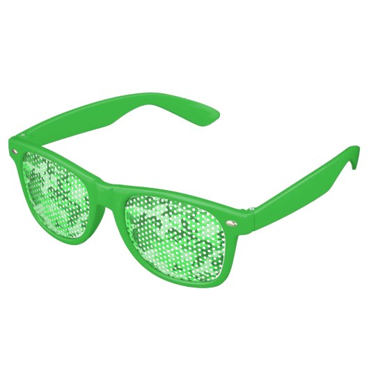 Lime Green Camo Lens Sunbril/Shades Retro Zonnebril (Gekanteld)