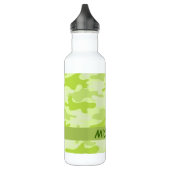 Lime Green Camouflage Custom Waterfles (Links)