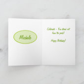 Lime Green Camouflage Happy Birthday Custom Kaart (Binnen)