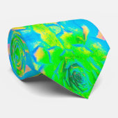 Lime Green Chartreuse Succulent Sedum Rosette Stropdas (Opgerold)