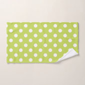 Lime Green Chartreuse & White Polka Dots Dot Dot Bad Handdoek (Handdoek)