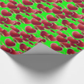 Lime Green Cherry Splash Cadeaupapier (Hoek)
